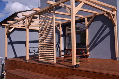 Pare-soleil en bois pour terrasse - Naturel