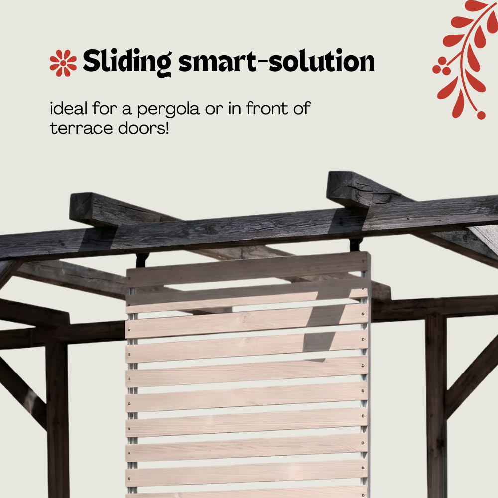 Pare-soleil en bois pour terrasse - Naturel