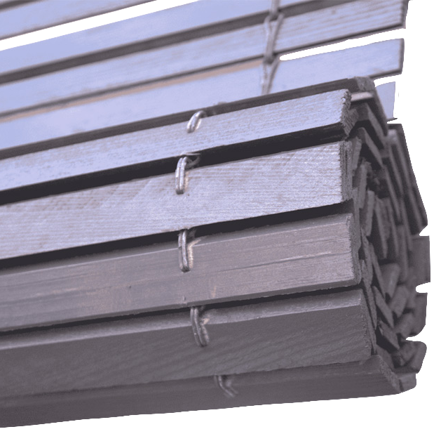 Store enrouleur en bois pour pergola - Gris