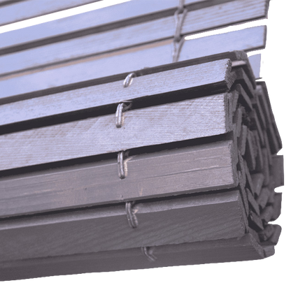 Store enrouleur en bois pour pergola - Gris