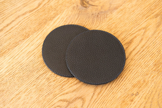 Set élégant de sous-verres en cuir – 5+1