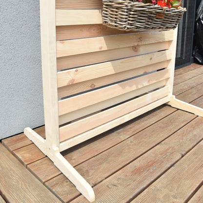 Paravent extérieur autoportant Gén. 1 - Bois naturel