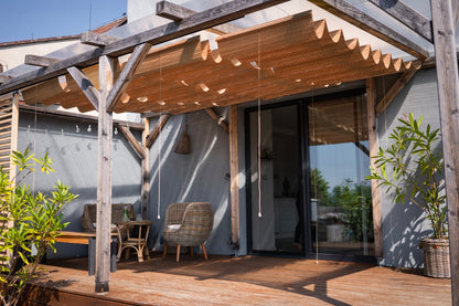 Auvent en bambou pour pergola - Brun clair