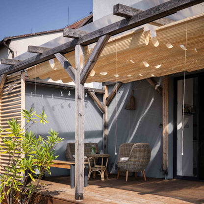 Auvent en bambou pour pergola - Naturel