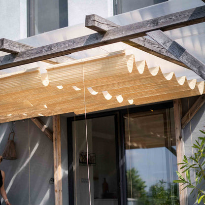 Auvent en bambou pour pergola - Naturel