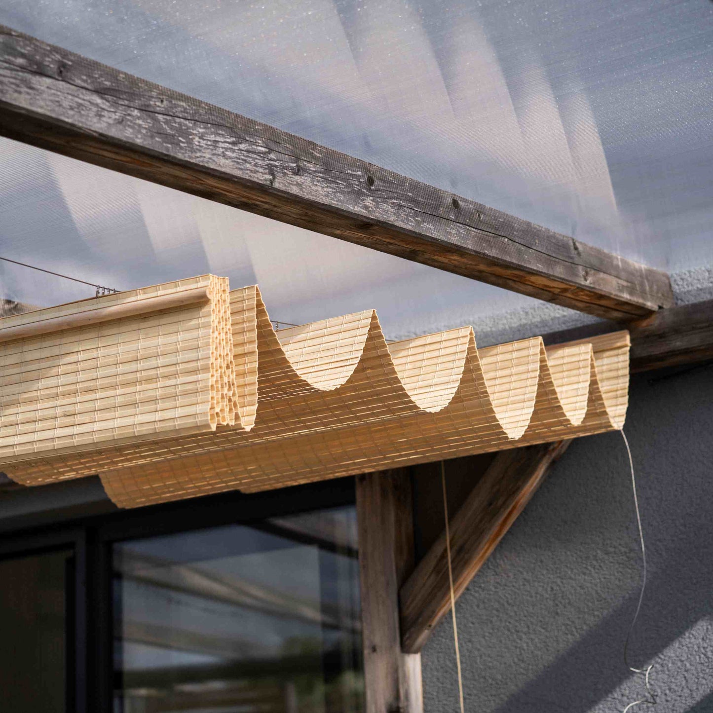 Auvent en bambou pour pergola - Naturel