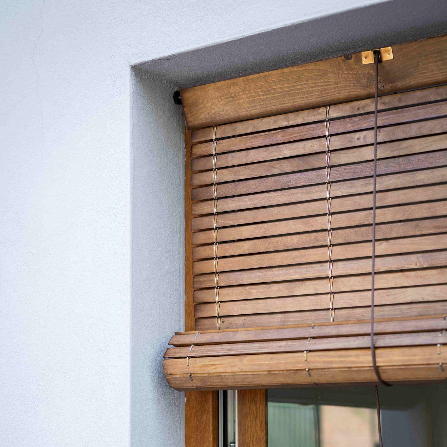 Store extérieur pour fenêtres en bois - Brun