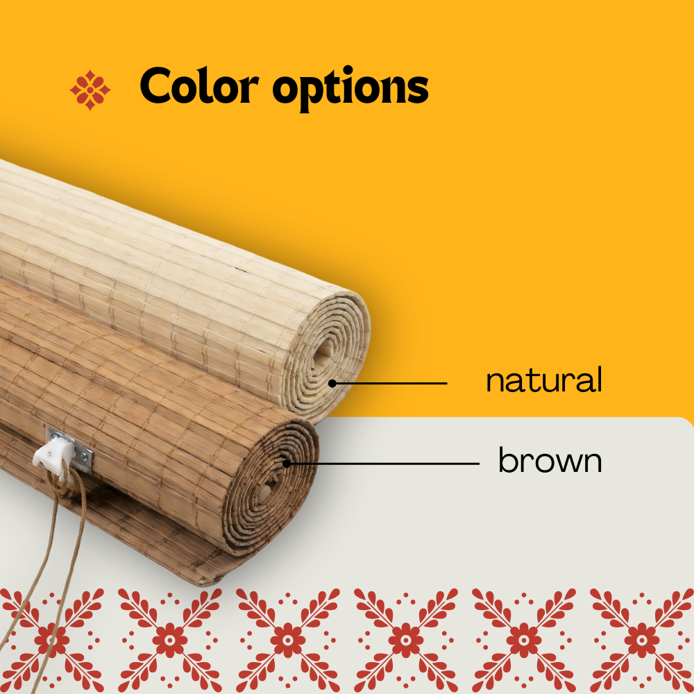 Auvent en bambou pour pergola - Brun clair