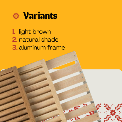 Pare-soleil en bois pour terrasse - Naturel