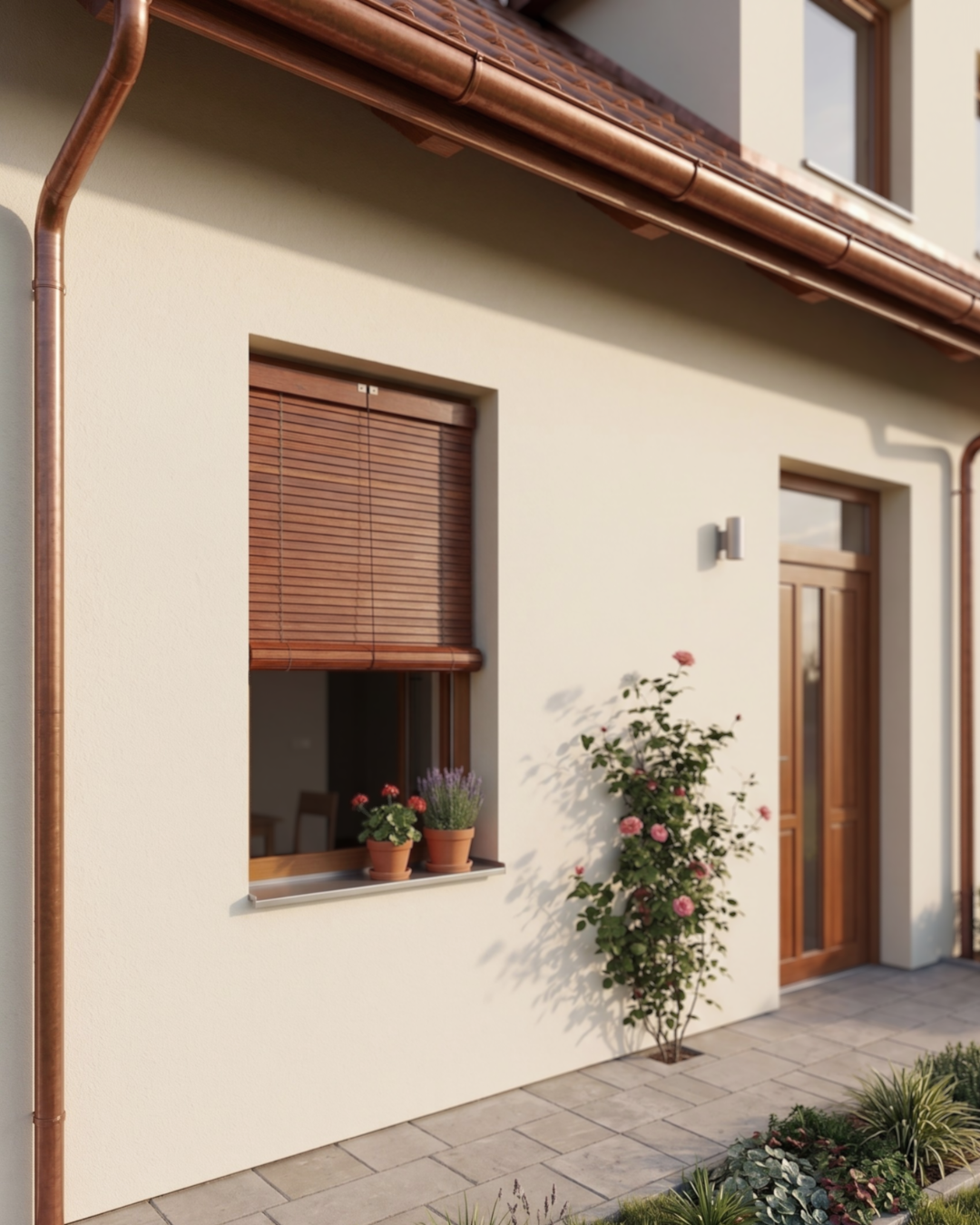 Store extérieur pour fenêtres en bois - Cerisier