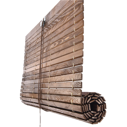 Store enrouleur en bois pour pergola - Brun