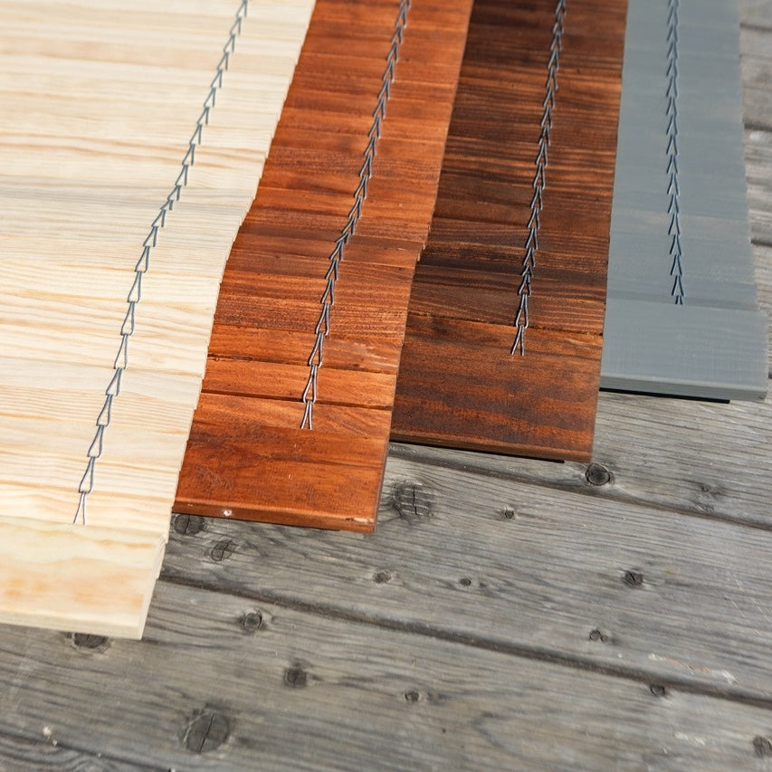 Store enrouleur en bois pour pergola - Brun