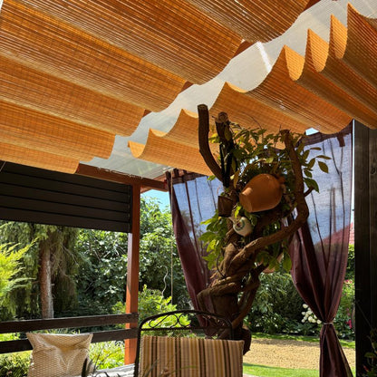 Auvent en bambou pour pergola - Brun clair